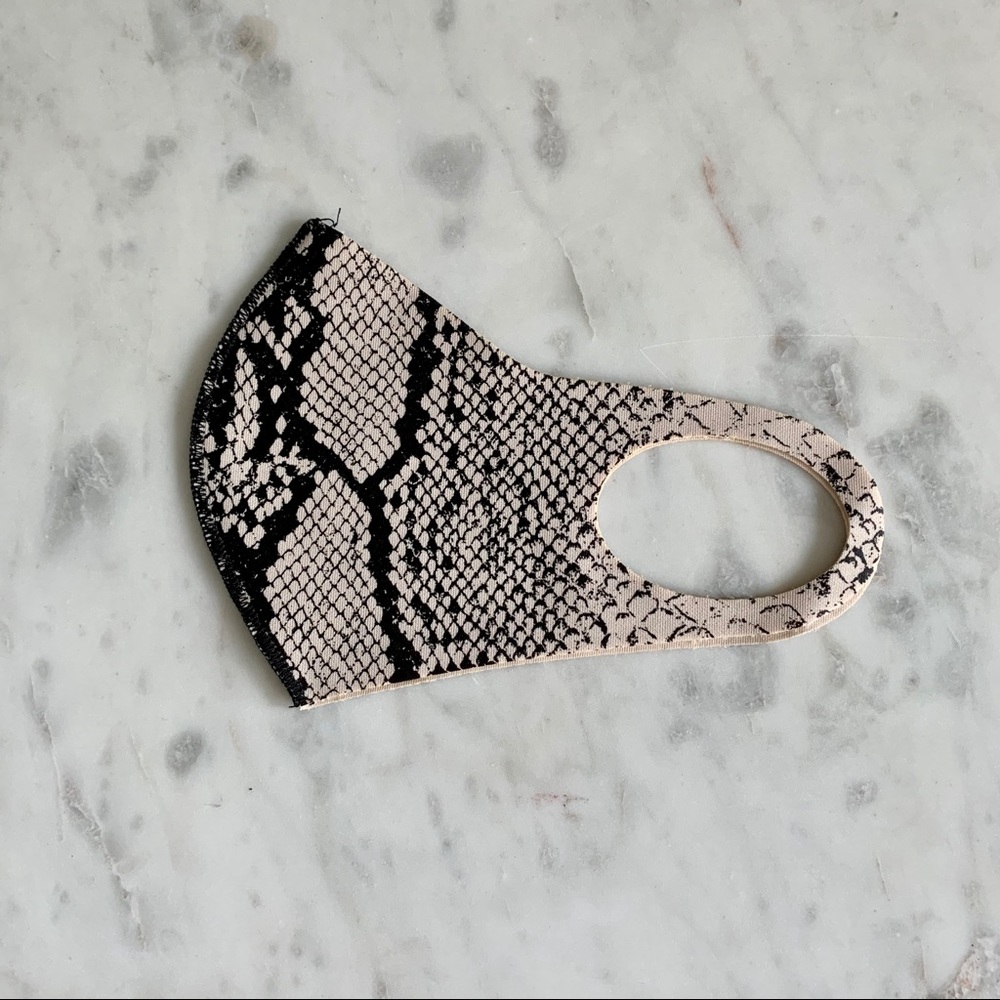 Snake skin printed face masks